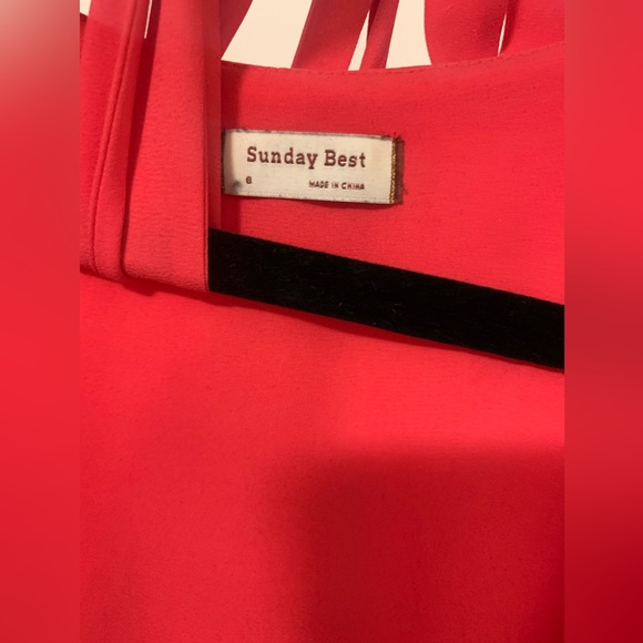 Aritzia Sunday Best Savoy Dress Bright Pink - Picture 5 of 6